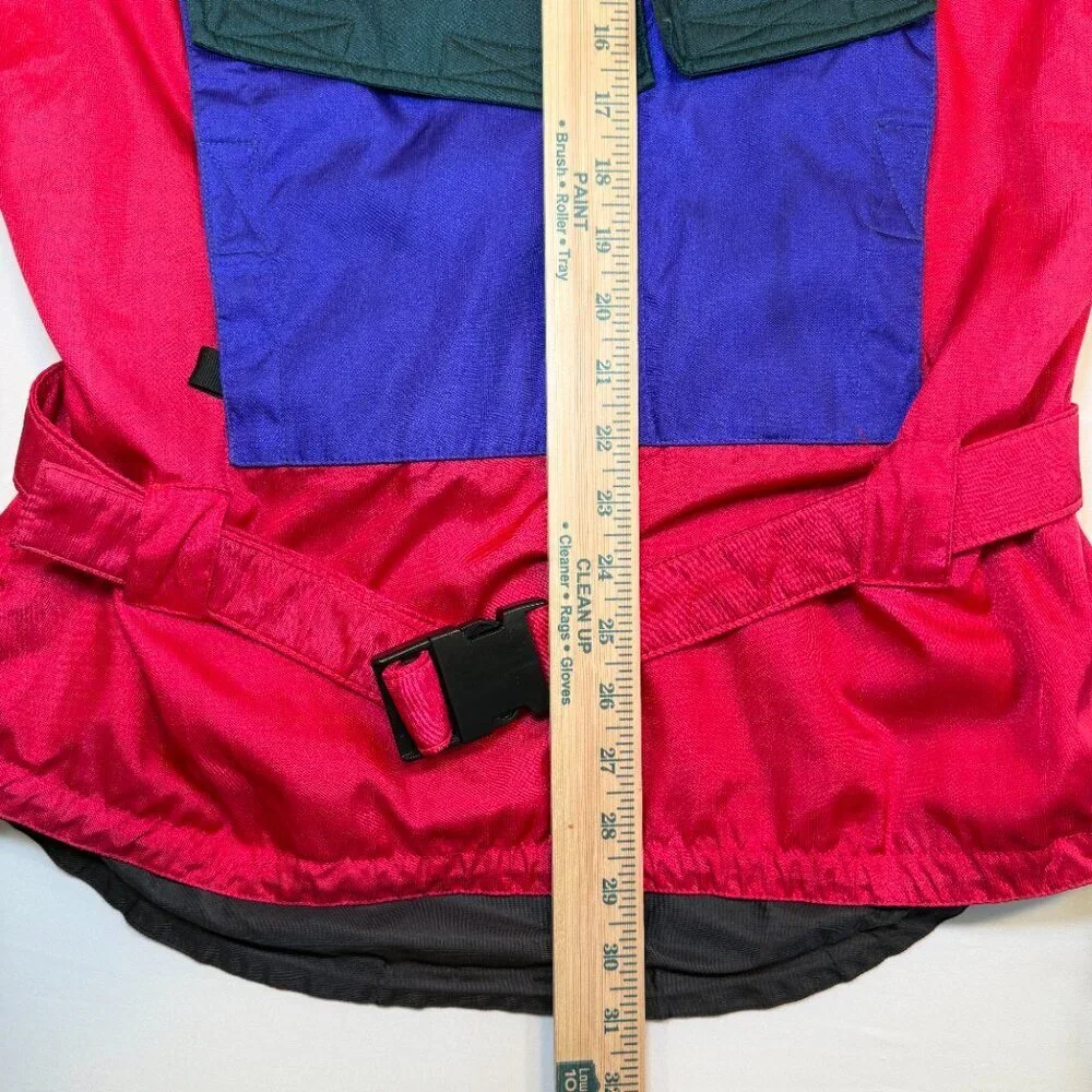 Vintage 90s NORTH FACE Colorblock Belted Ski Jacket Windbreaker M